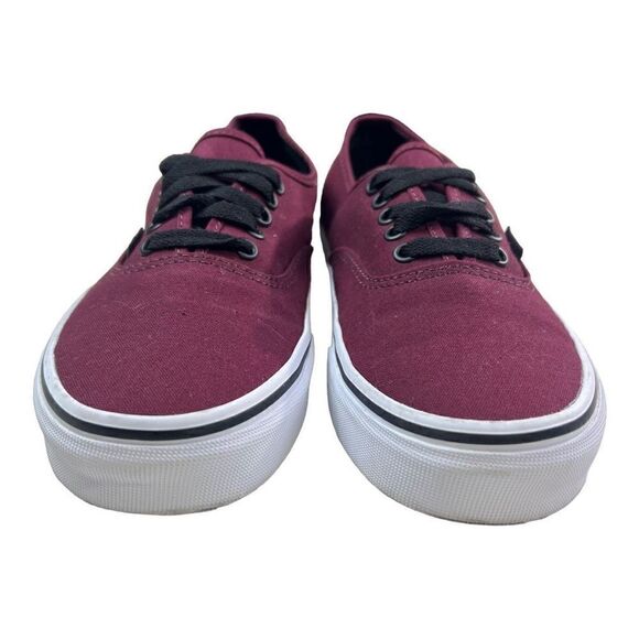 VANS Men's Low Pro Lace Up Canvas Skate Sneakers Shoes Maroon Burgundy Size 8 - Picture 2 of 7